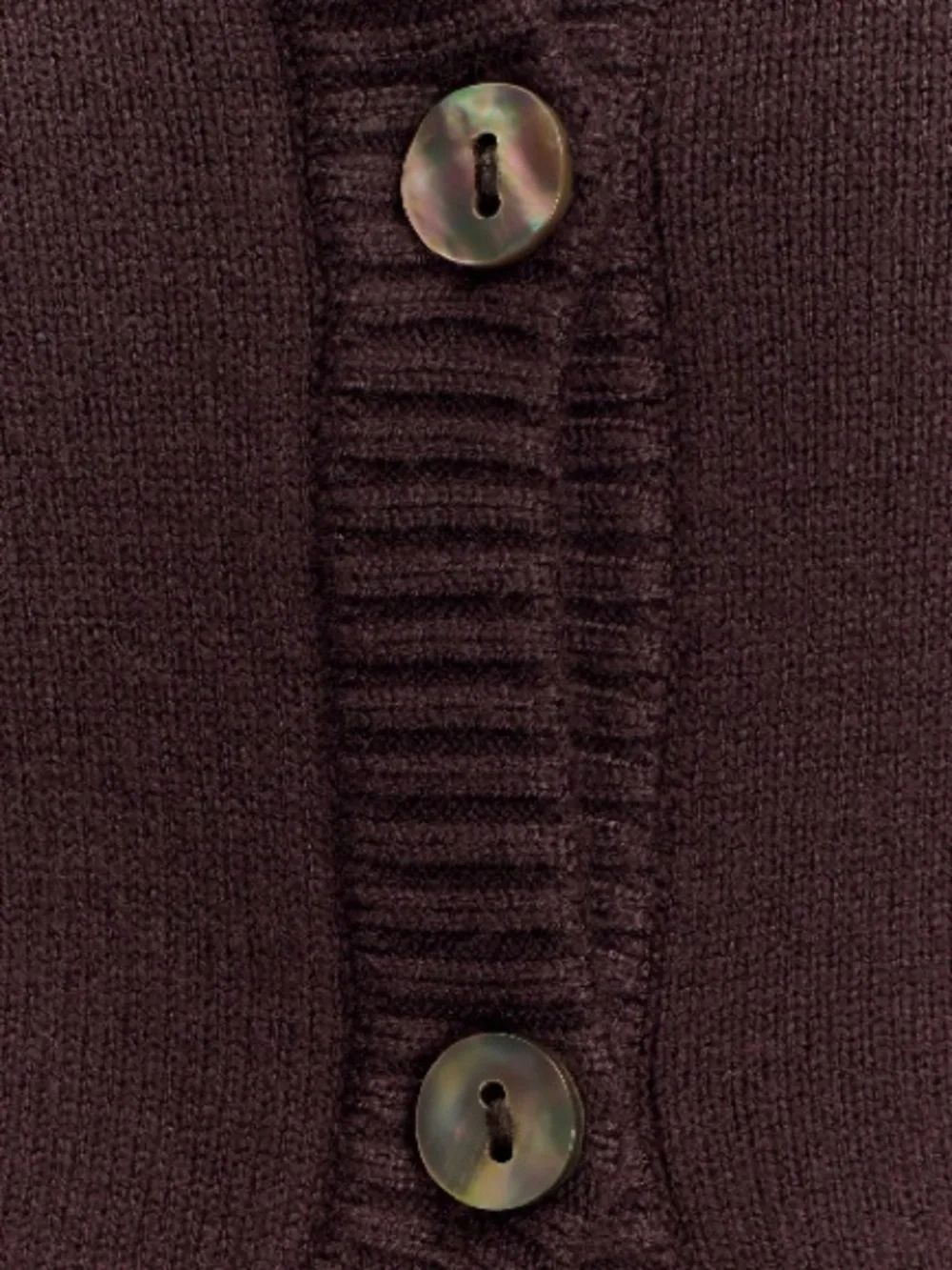 Meshki Reese Fitted Ribbed Knit Cardigan - Dark Chocolate - Picture 6 of 7